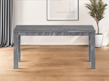 35" Gray Solid Wood Dining Table
