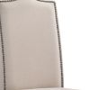 Cream And Brown Upholstered Linen Dining Parsons Chair