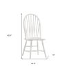 White Wood Windsor Back Dining Side Chair