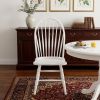 White Wood Windsor Back Dining Side Chair