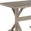48" Gray Solid Wood Trestle Base Dining Table