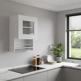 20" White Accent Cabinet With Two Shelves