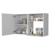 39" White Accent Cabinet With Two Shelves