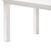 63" White Solid Wood Dining Table