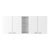 White And Dark Brown 41" Kitchen Island Set With Storage