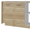 Wood Brown And Natural 59" Kitchen Island Set With Storage