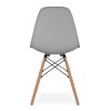 Gray And Natural Heavy Duty Plastic and Wood Dining Side Chair