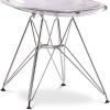 Clear And Silver Acrylic Dining Side Chair
