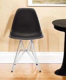 Black And Silver Acrylic Dining Side Chair