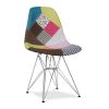 Brown Green Pink And Silver Patchwork Pattern Dining Side Chair