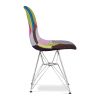 Brown Green Pink And Silver Patchwork Pattern Dining Side Chair