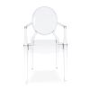 Clear Acrylic King Louis Back Dining Arm Chair