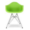Green And Silver Heavy Duty Plastic Dining Arm Chair
