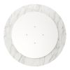 32" White And Gold Marble And Metal Dining Table