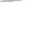 36" White Rounded Metal Pedestal Base Dining Table