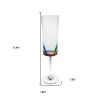 Set of Four Rainbow Geometric Acrylic Stemmed Flutes