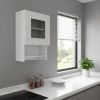 20" White Wall mounted Accent Cabinet With One Shelf