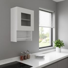 20" White Wall mounted Accent Cabinet With One Shelf