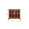 49" Brown Solid and Manufactured Wood Distressed Buffet Table