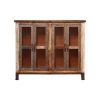 49" Brown Solid and Manufactured Wood Distressed Buffet Table